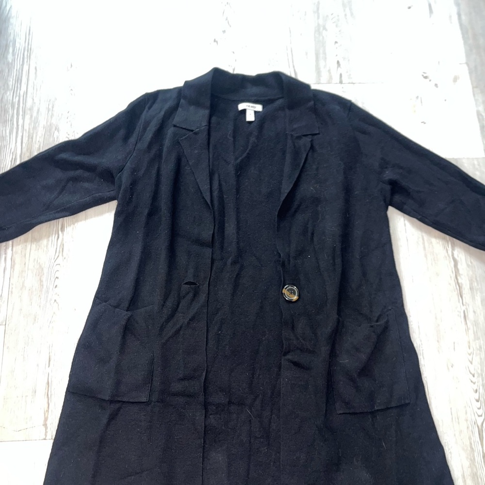Nine West Elegant Black Women's Knit Blazer Jacket